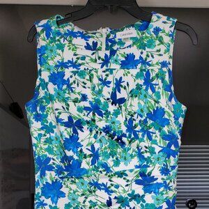 WOMENS CALVIN KLEIN FLORAL DRESS  SIZE 8